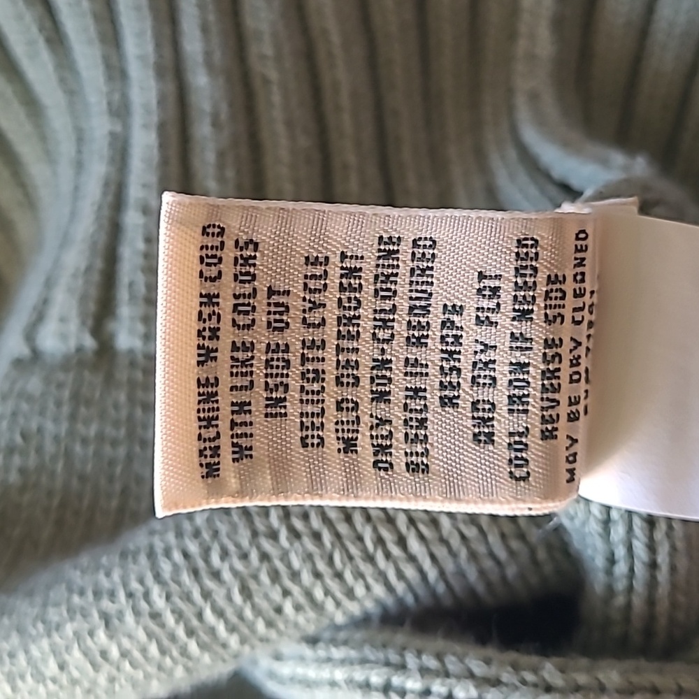 LLBean Fisherman Cable Knit Sweater Crew Neck Green Womens Small - Picture 6 of 6
